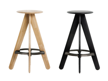 SLAB - High wooden stool by Tom Dixon - view 2